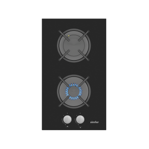 Simfer 3280 Domino Ankastre Cam Ocak Siyah