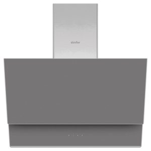 Simfer 8736 Premium Cam Davlumbaz Gri